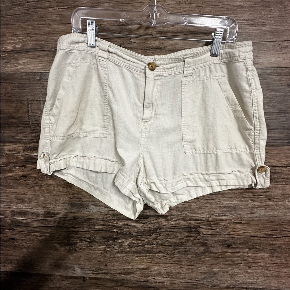 GAP Cream‎ Cargo Shorts Relaxed Fit Lightweight